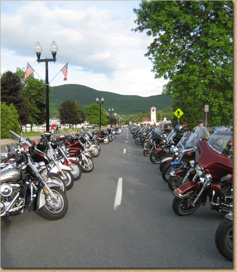 Beach Road on Lake George looking toward Americade TourExpo