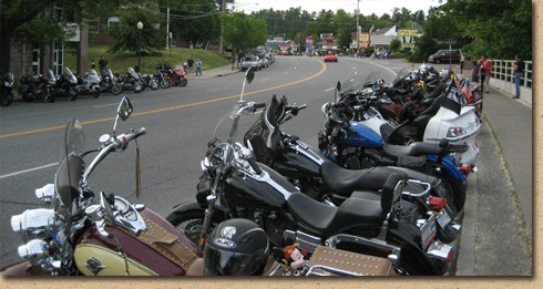 Canada Street in front of the Marine Village Motel in Lake George Village