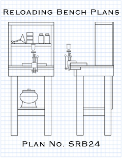 Picture of plans for how to build a small reloading bench.
