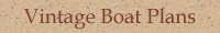Vintage Boat Plans